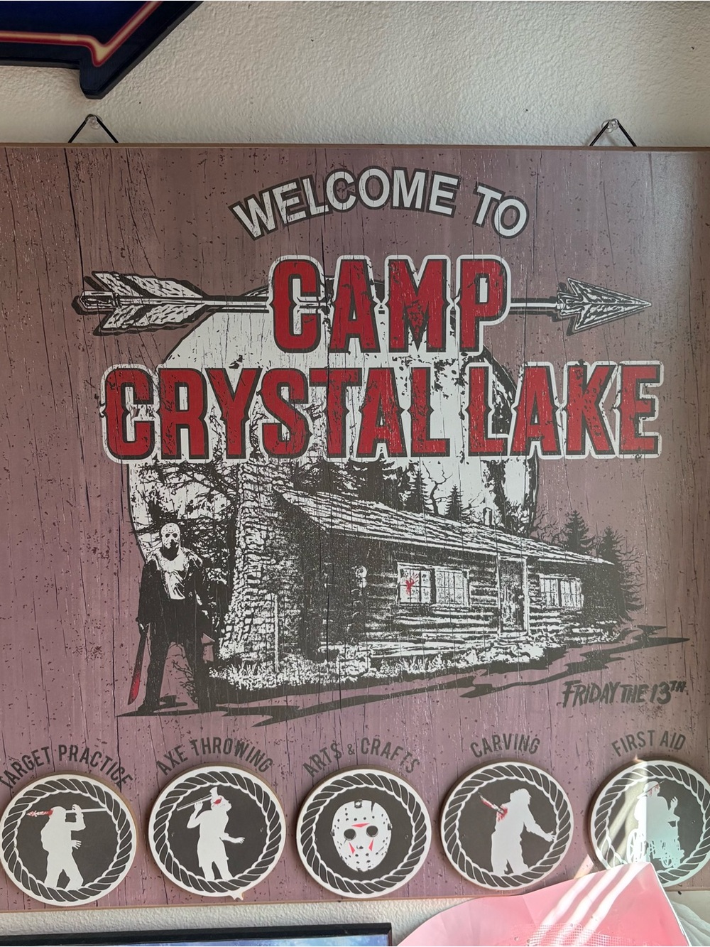 Camp Crystal Lake Halloween Sign